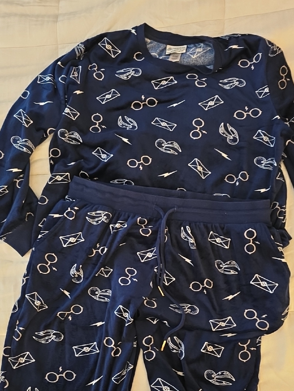 Harry Potter Navy Blue Magical Print Pajama Set